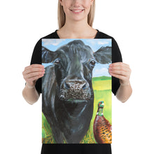 Load image into Gallery viewer, Cow and a pheasant Poster