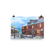 Load image into Gallery viewer, Winter art print, The Sweet Shop street scene