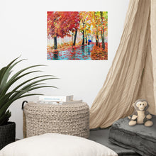 Load image into Gallery viewer, Autumn rain and an umbrella print