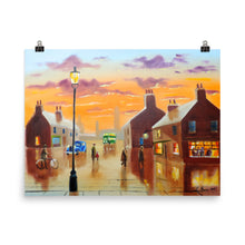 Load image into Gallery viewer, The blue car street scene Poster