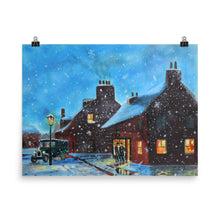 Load image into Gallery viewer, Winter street scene, winter decor, fine art print
