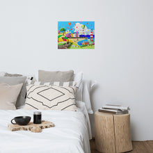 Load image into Gallery viewer, At the seaside naive art print