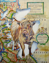 Load image into Gallery viewer, Highland cow, Spirit of Scotland painting (2021)