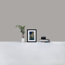 Load image into Gallery viewer, BLACK FRAME - Red umbrella rainy print, framed from my original painting