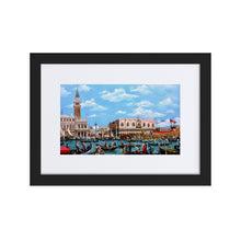 Load image into Gallery viewer, Venice of Canaletto Matte Paper Framed print With Mat