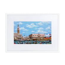 Load image into Gallery viewer, Venice of Canaletto Matte Paper Framed print With Mat