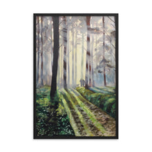 Load image into Gallery viewer, Family of three woodland fine art framed print