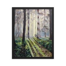 Load image into Gallery viewer, Family of three woodland fine art framed print