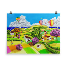 Load image into Gallery viewer, Flying kites folk art Poster