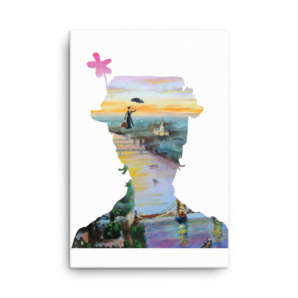 Mary Poppins silhouette Canvas