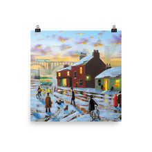 Load image into Gallery viewer, Old street in winter fine art print