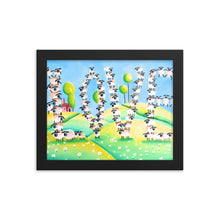 Load image into Gallery viewer, Sheep Love folk art Framed poster