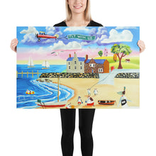 Load image into Gallery viewer, Folk art print, seaside Poster, painting from 2015, Gordon Bruce art