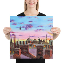 Load image into Gallery viewer, Mary Poppins art poster, Mary Poppins nursery decor