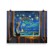 Load image into Gallery viewer, Van Gogh print, Photo paper poster Van Gogh starry night fireflies