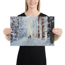 Load image into Gallery viewer, Winter walk through the woods Poster