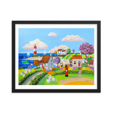 Load image into Gallery viewer, Colourful folk art Framed print