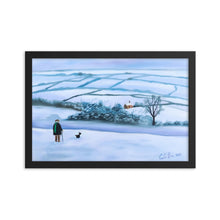 Load image into Gallery viewer, Our view of the house, winter framed print