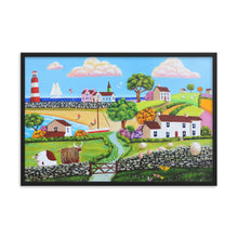 Load image into Gallery viewer, Colourful folk art Framed poster