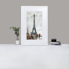 Load image into Gallery viewer, Paris Eiffel Tower rain Matte Paper Framed Poster With Mat