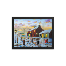 Load image into Gallery viewer, Old street in winter Framed print