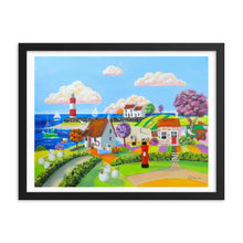 Load image into Gallery viewer, Colourful folk art Framed print