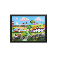 Load image into Gallery viewer, Colourful folk art Framed poster