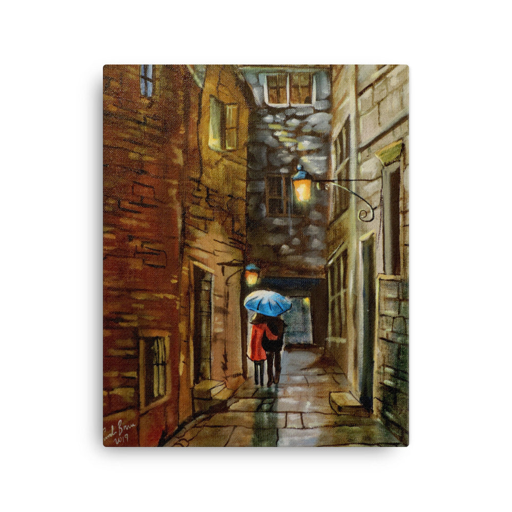 Rainy day art print on Canvas