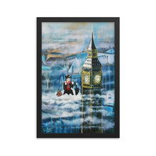 Load image into Gallery viewer, Mary Poppins in the clouds Framed poster