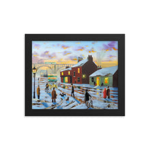 Load image into Gallery viewer, Old street in winter Framed print