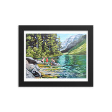 Load image into Gallery viewer, Boats on the water Framed print taken from painting