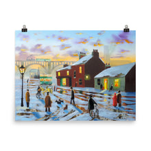 Load image into Gallery viewer, Old street in winter fine art print