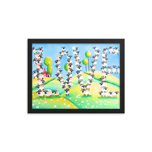 Load image into Gallery viewer, Sheep Love folk art Framed poster