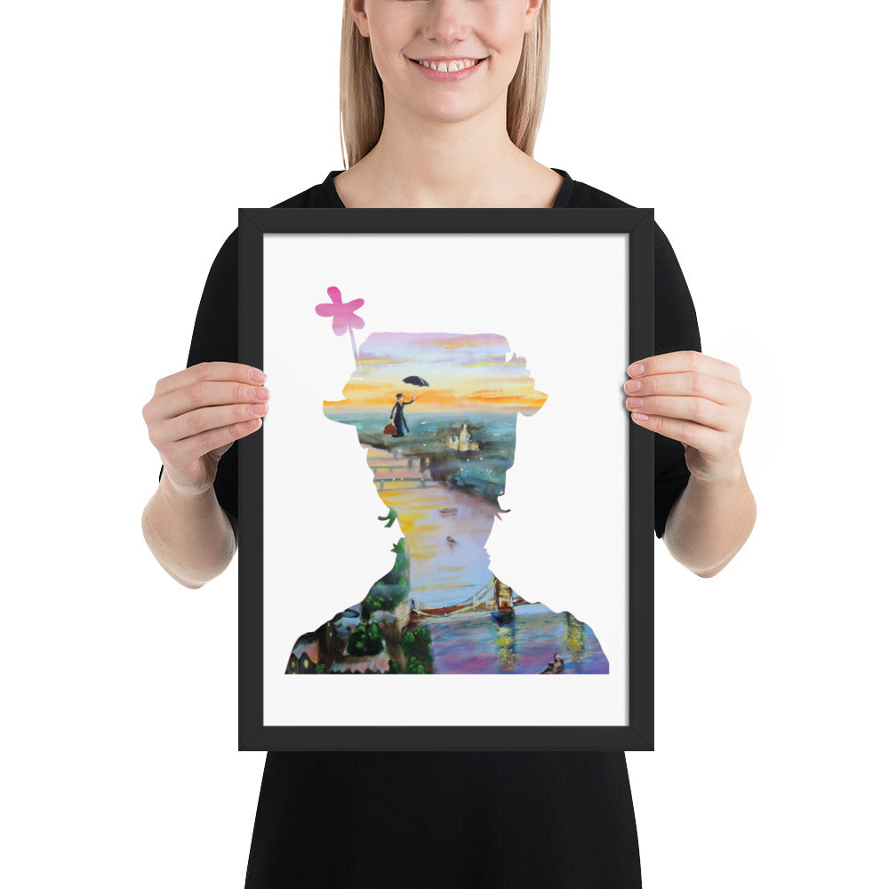 Mary Poppins Framed poster, Mary Poppins print
