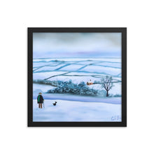 Load image into Gallery viewer, Our view of the house, winter framed print