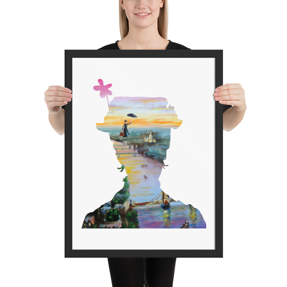 Mary Poppins Framed poster, Mary Poppins print