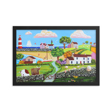 Load image into Gallery viewer, Colourful folk art Framed poster