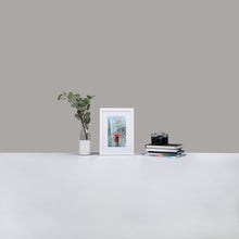 Load image into Gallery viewer, Red umbrella rainy print, framed poster from my original oil painting