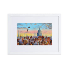 Load image into Gallery viewer, Mary Poppins framed print, Mary Poppins and Bert London Chimney-tops