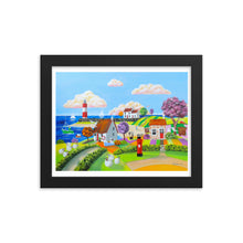 Load image into Gallery viewer, Colourful folk art Framed print