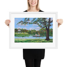 Load image into Gallery viewer, Mary Poppins in the park white framed poster
