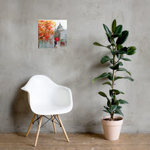 Load image into Gallery viewer, Rainy couple with a red umbrella print