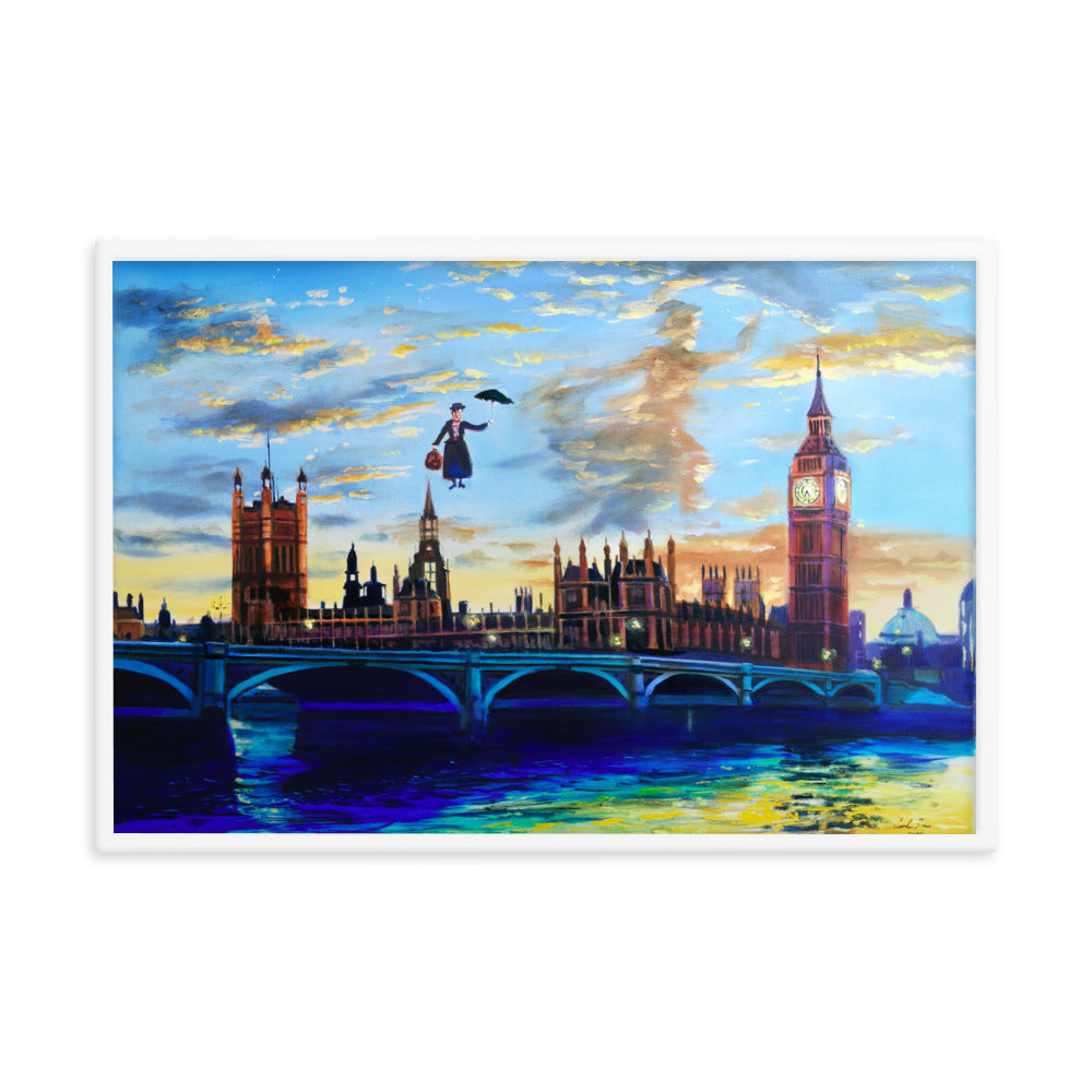 Mary Poppins print, professionally Framed poster