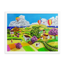 Load image into Gallery viewer, Flying kites folk art Framed poster