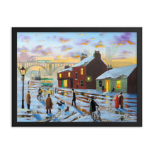 Load image into Gallery viewer, Old street in winter Framed print
