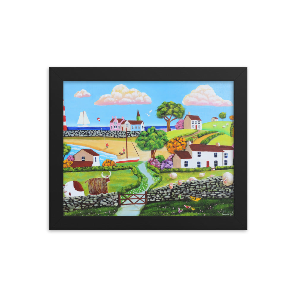 Colourful folk art Framed poster