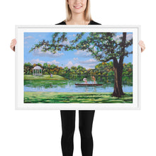Load image into Gallery viewer, Mary Poppins in the park white framed poster