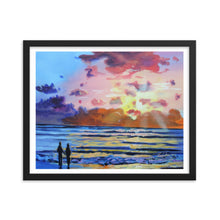 Load image into Gallery viewer, Beach sunset Framed print