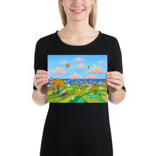 Load image into Gallery viewer, Landscape print colourful naive art Poster