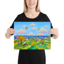 Load image into Gallery viewer, Landscape print colourful naive art Poster